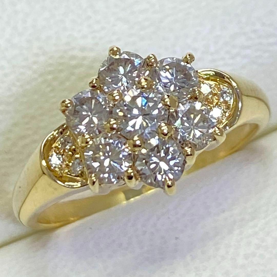 K18 天然ダイヤモンドリング D1.02ct サイズ13号 18金 4月誕生石 2