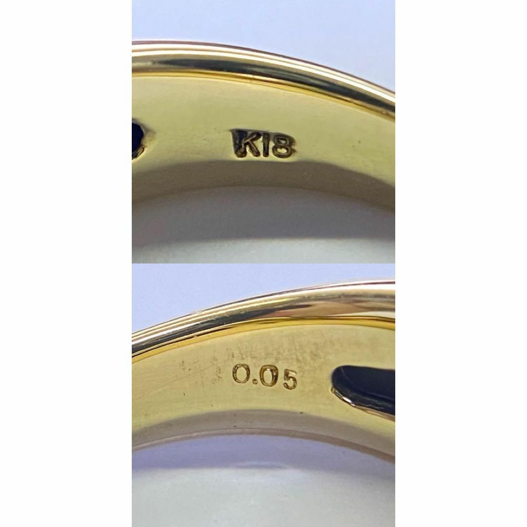 K18 天然オニキスリング ダイヤモンド サイズ11.8号 18金 6.2gの K18 天然オニキスリング ダイヤモンド サイズ11.8号 18金 6.2gの