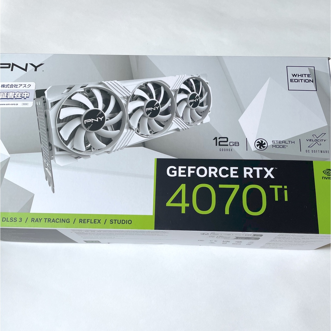 PNY GeForce RTX4070Ti 12GB VCG4６本バックプレート