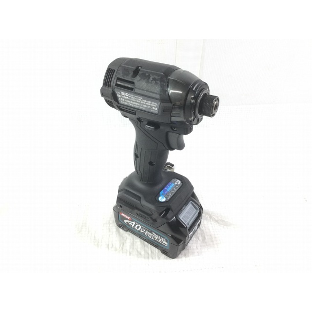 ☆未使用品☆makita マキタ 40Vmax 充電式インパクトドライバ TD002GRDXB 黒/ブラック バッテリー2個(2.5Ah) 充電器 ケース付 74624