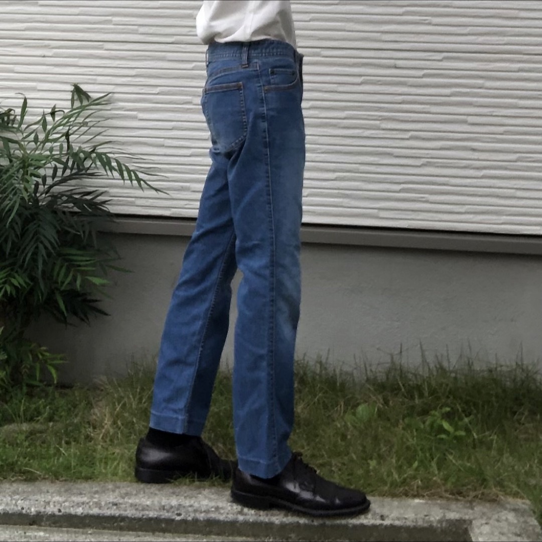 90s vintage フレアパンツ　メンズ　ウエスタンベルボトム　デニム　細身