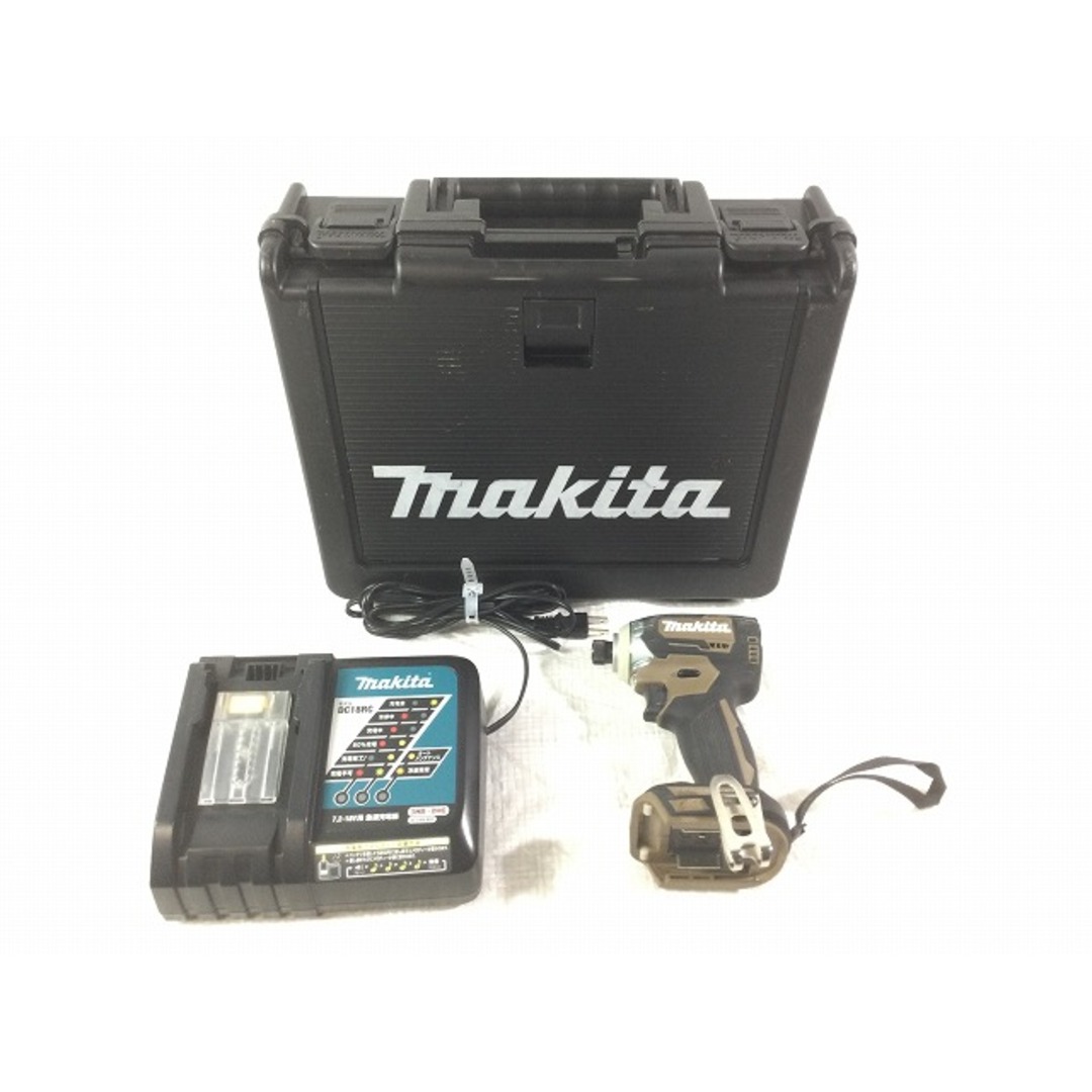 ☆比較的綺麗☆限定色 makita マキタ 14.4V 充電式インパクトドライバ TD160D 茶/オーセンティックブラウン 充電器 ケース付 74824 2