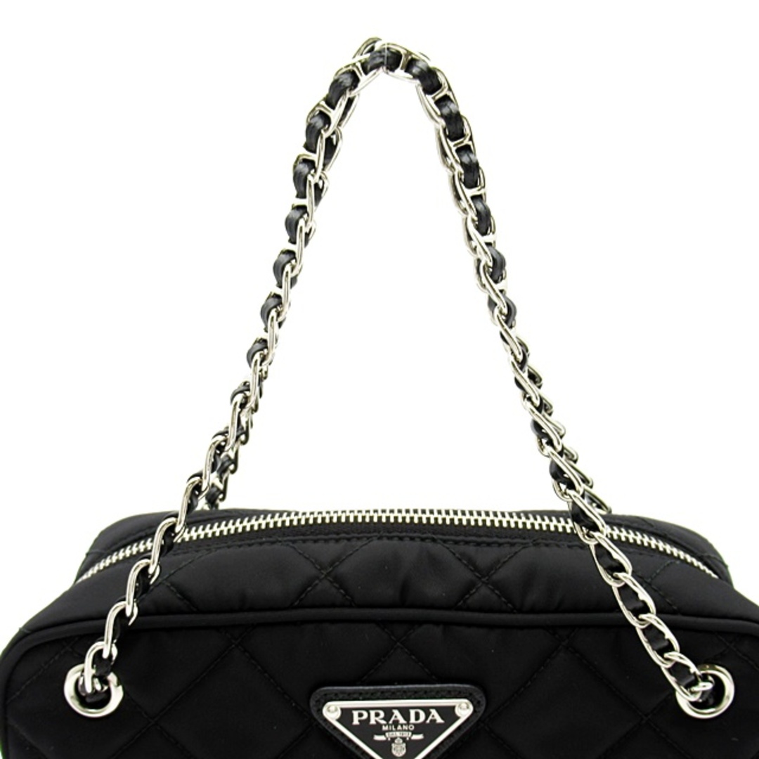 PRADA(プラダ)のプラダ 2WAYチェーンハンドバッグ  ナイロン/レザー レディースハンドバッグ
 ブラック【中古】 レディースのバッグ(ハンドバッグ)の商品写真