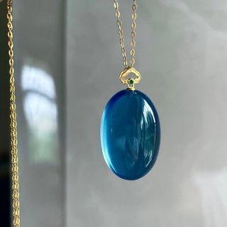 ブランド品専門の 【高級】天然 アクアマリン ペンダントトップ k18