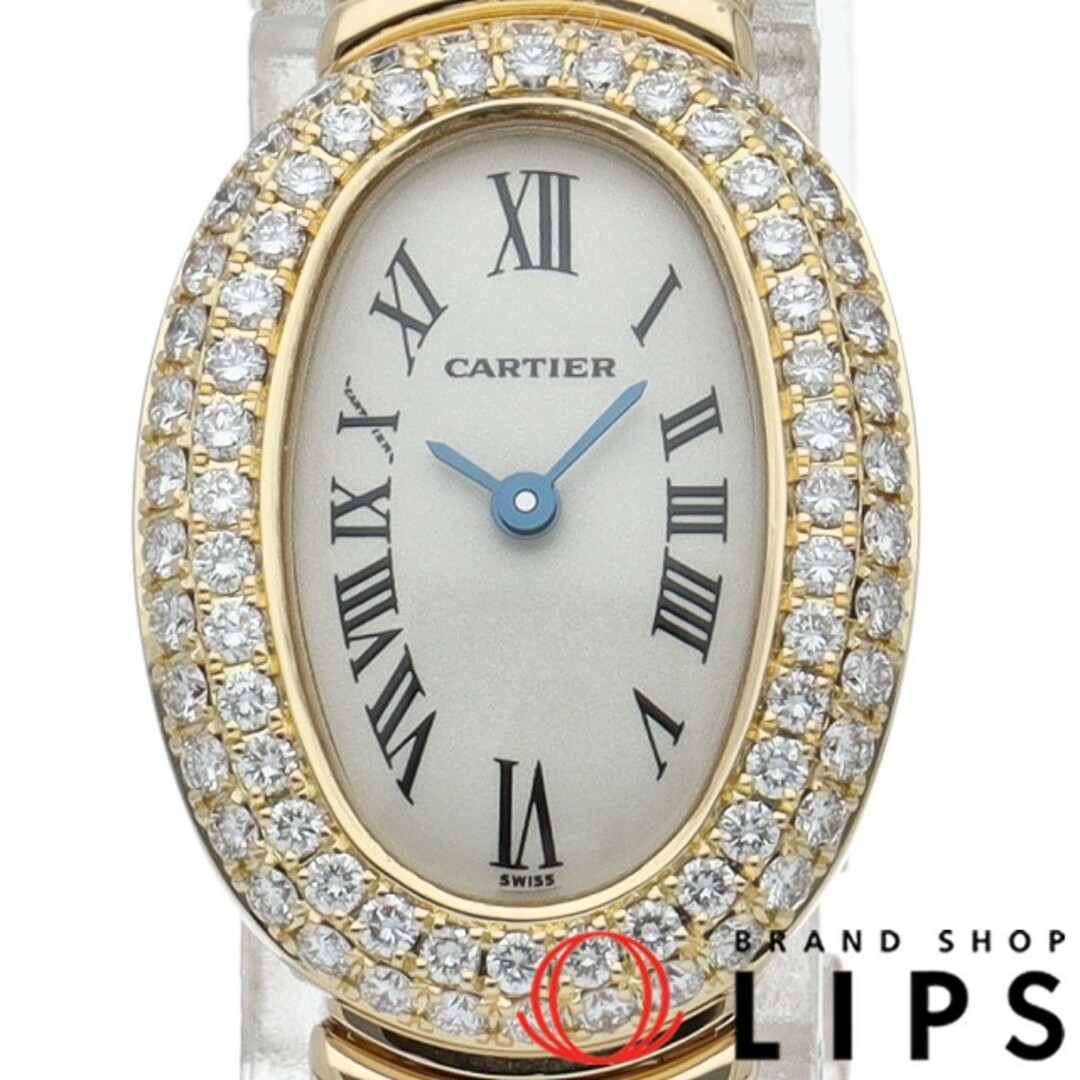 【仕上済/OH済】カルティエ K18YG ベニュワール ダイヤベゼル 美品 レディース Cartier 時計 腕時計  イエローゴールド【送料無料】