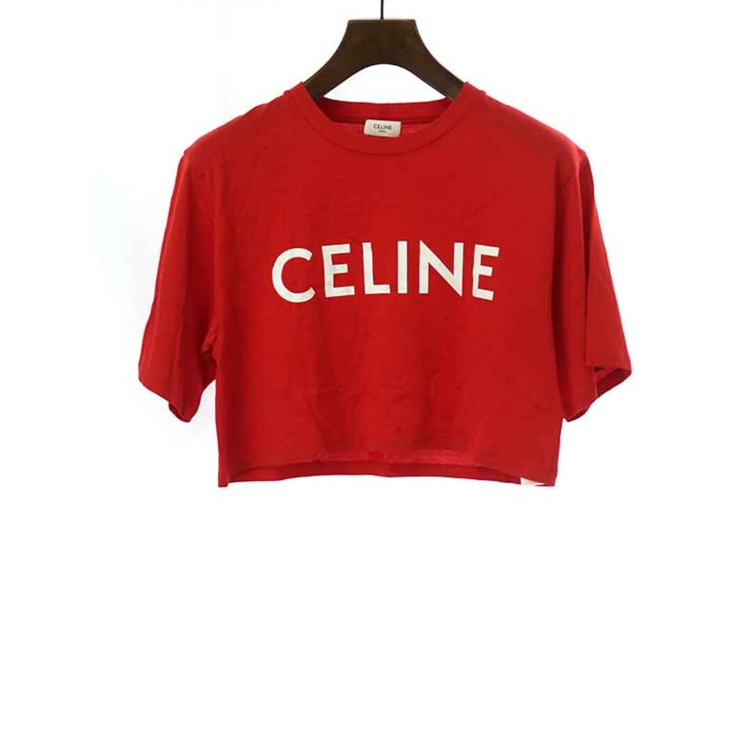 celine(セリーヌ)のセリーヌ ロゴプリントクロップドTシャツ レディースのトップス(Tシャツ(半袖/袖なし))の商品写真