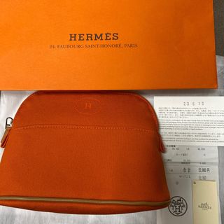 エルメス(Hermes)の新品未使用　HERMES ボリードポーチ ミニ　オレンジ　(ポーチ)