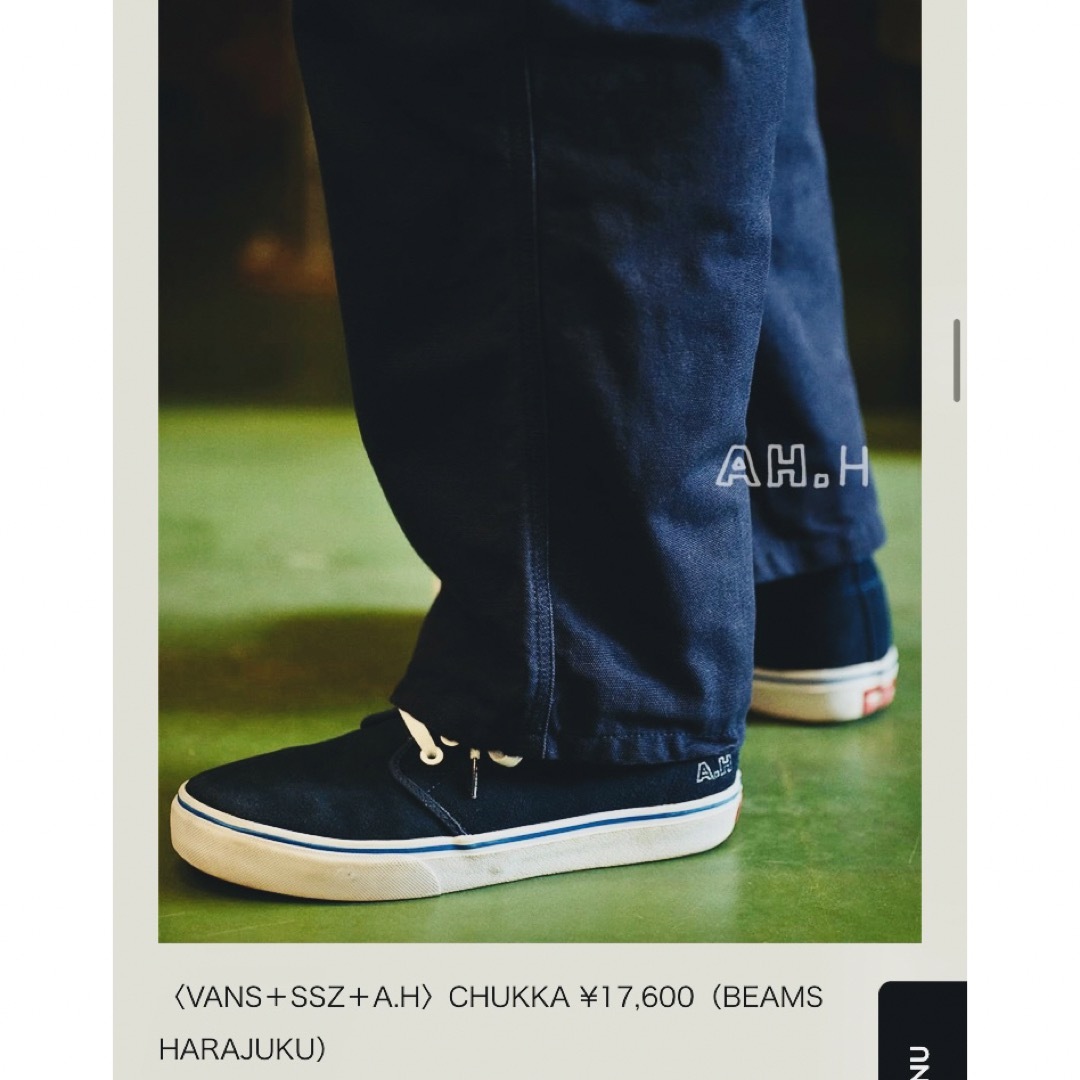 VANS - VANS AH SSZ チャッカ CHUKKA 長谷川 昭雄 27 ネイビーの VANS - VANS AH SSZ チャッカ CHUKKA 長谷川 昭雄 27 ネイビーの