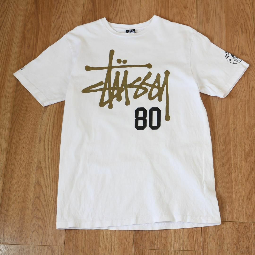 STUSSY(ステューシー)のstussy ステューシー ショーンフォントロゴ 80 背番号 Tシャツ M 白 メンズのトップス(Tシャツ/カットソー(半袖/袖なし))の商品写真