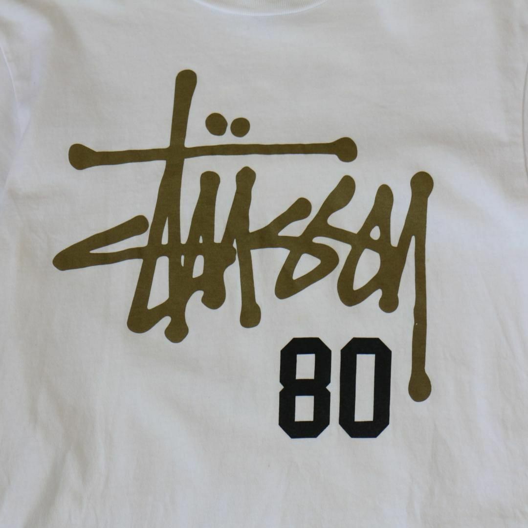 STUSSY(ステューシー)のstussy ステューシー ショーンフォントロゴ 80 背番号 Tシャツ M 白 メンズのトップス(Tシャツ/カットソー(半袖/袖なし))の商品写真