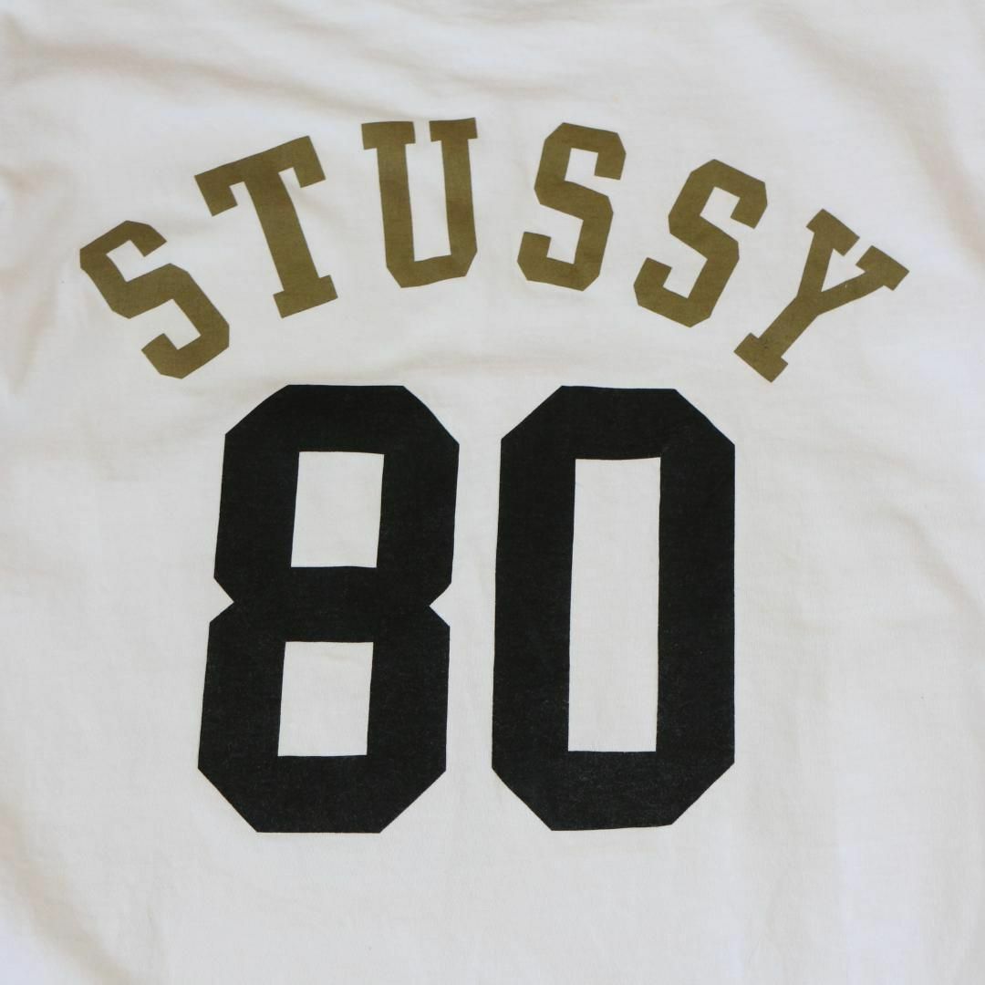 STUSSY(ステューシー)のstussy ステューシー ショーンフォントロゴ 80 背番号 Tシャツ M 白 メンズのトップス(Tシャツ/カットソー(半袖/袖なし))の商品写真