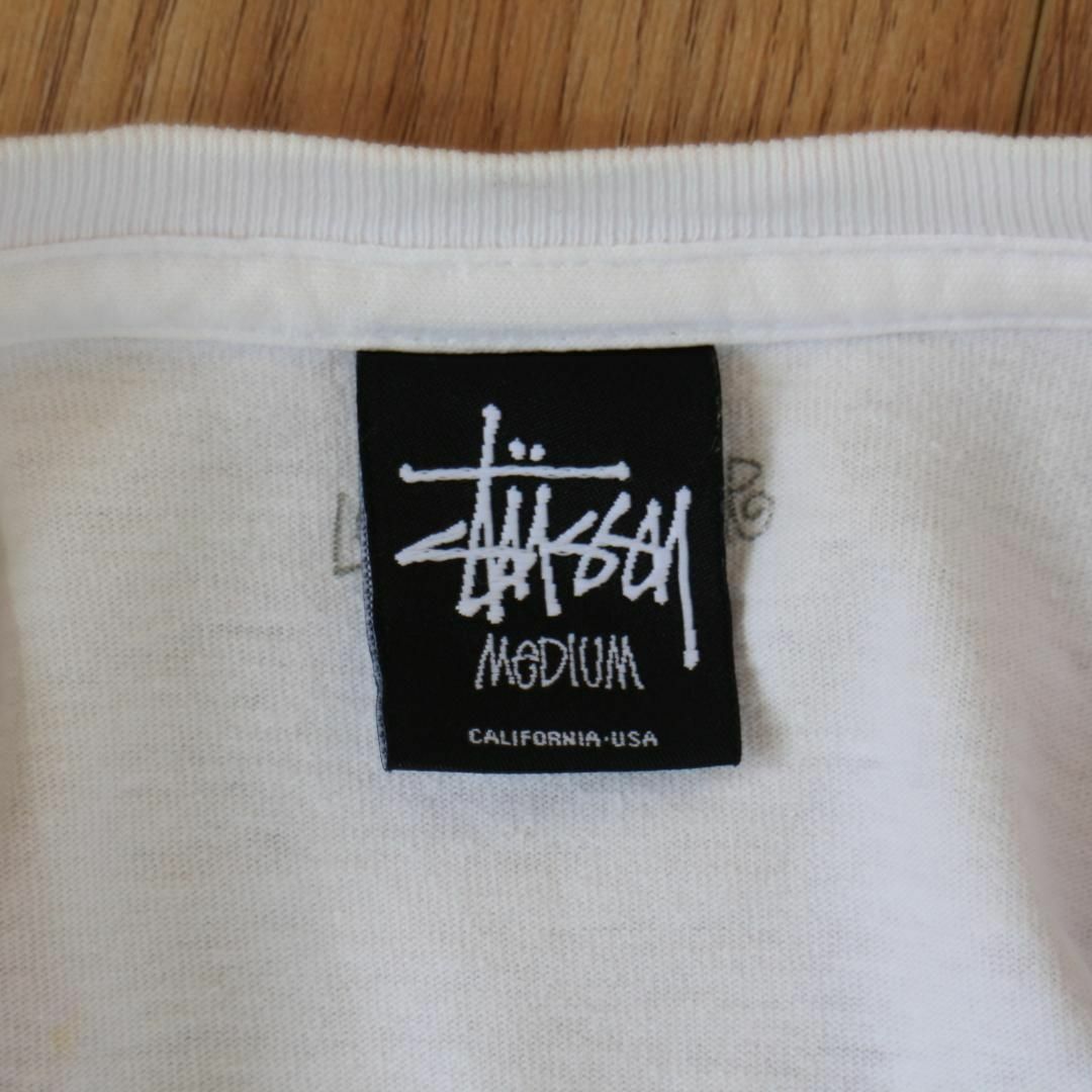 STUSSY(ステューシー)のstussy ステューシー ショーンフォントロゴ 80 背番号 Tシャツ M 白 メンズのトップス(Tシャツ/カットソー(半袖/袖なし))の商品写真