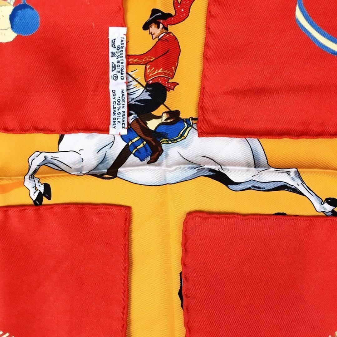 HERMES カレ90 Real Escuela Andaluza 馬柄 - 通販 - hydro-mineral.net