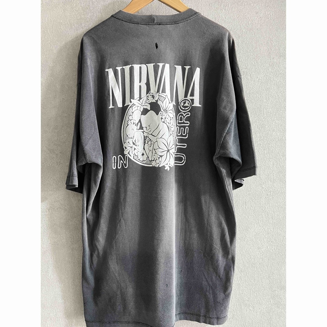 NIRVANA BOOTLEG IN UTERO BLACK FITS XL メンズのトップス(Tシャツ/カットソー(半袖/袖なし))の商品写真