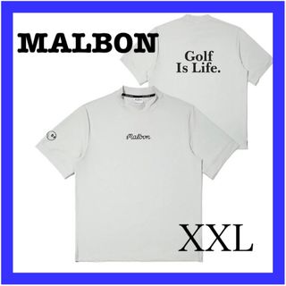 パーリーゲイツ(PEARLY GATES)のMALBON マルボン　モックネック　グレー　XXL メンズ　ゴルフウェア　速乾(ウエア)