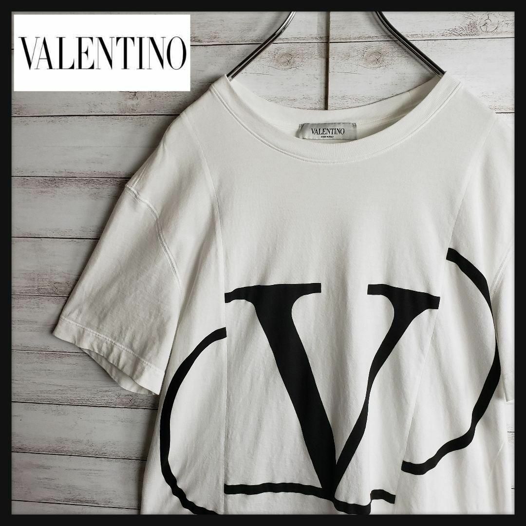 【人気デザイン】ヴァレンティノ ビックロゴ Tシャツ オーバーサイズ ロゴ21着丈
