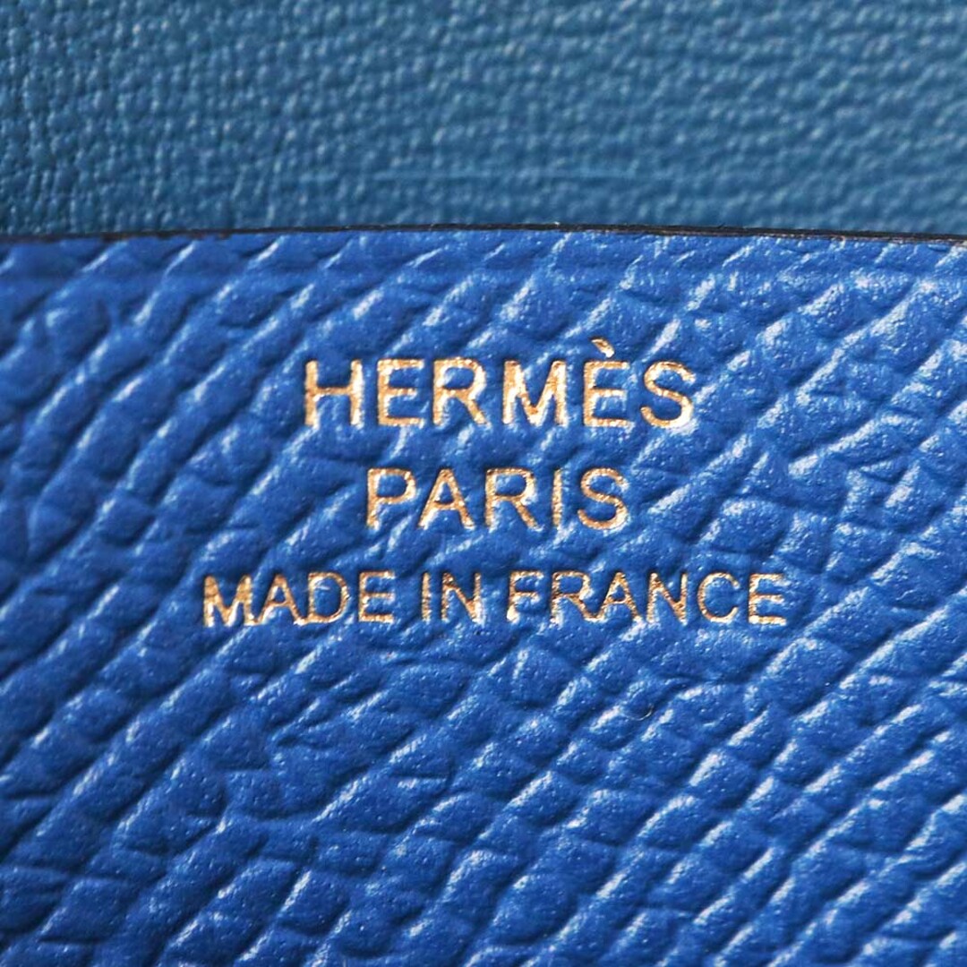 USED/]HERMES エルメス カードケース ベアン /青系×紺系/T刻/P金具 ...