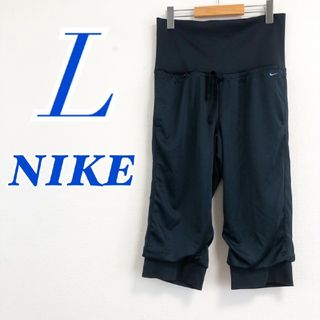 ナイキ(NIKE)のNINE ナイキ　ハーフパンツ　メンズ　スポーツウェア　ジャージ　ネイビー　L(ショートパンツ)