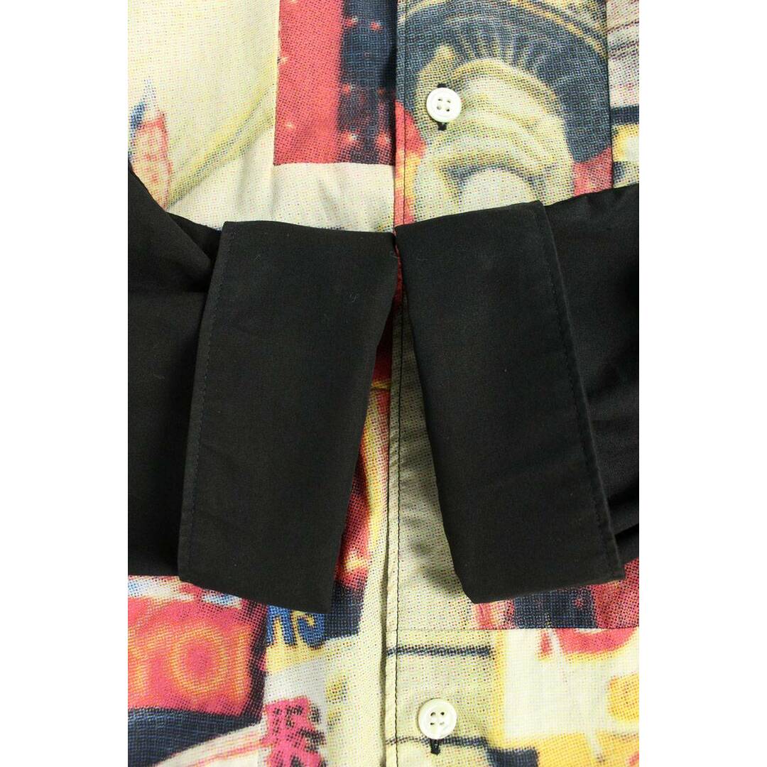 シュプリーム ×コムデギャルソンシャツ COMME des GARCONS SHIRT 18AW Cotton Patchwork Button Up Shirt パッチワーク長袖シャツ メンズ M