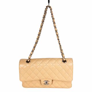 シャネル(CHANEL)の　シャネル CHANEL マトラッセ25 A01112 ベージュ　シルバー金具 キャビアスキン レディース ショルダーバッグ(ショルダーバッグ)