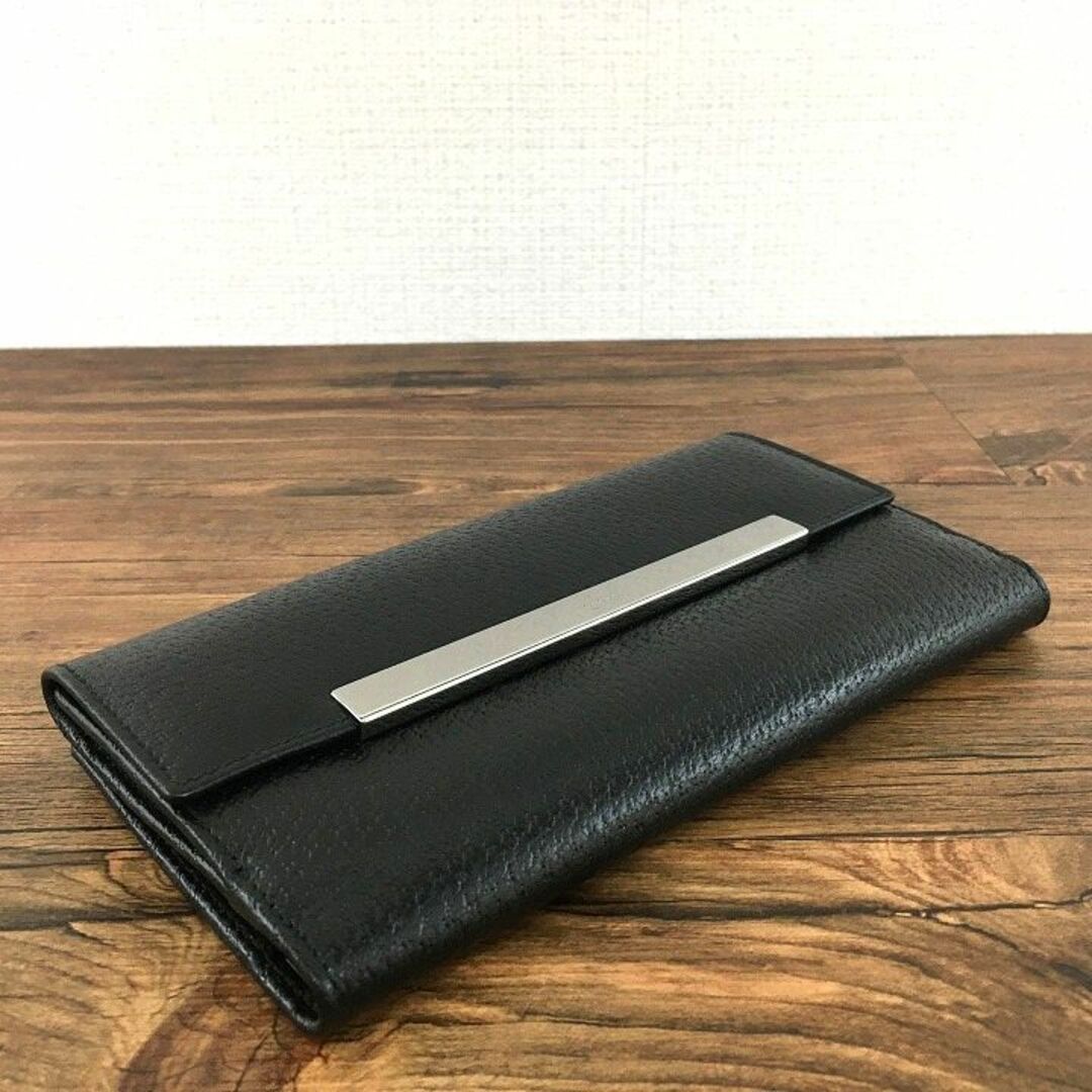 極美品 GUCCI 長財布 035.2149.2065 ブラック 422-