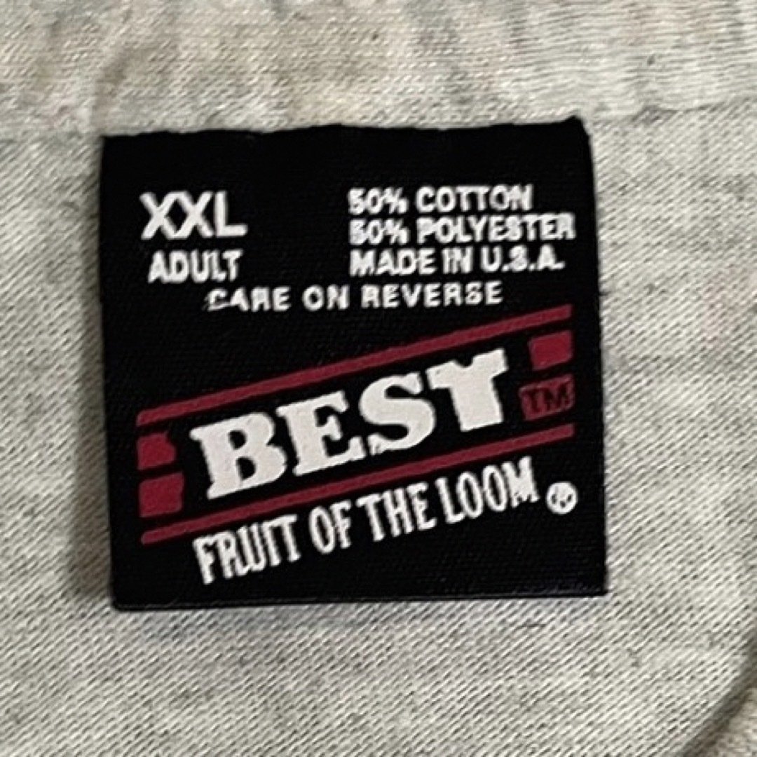 FRUIT OF THE LOOM(フルーツオブザルーム)の90s 古着 フルーツオブザルーム USA製 バックプリント シングルステッチ メンズのトップス(Tシャツ/カットソー(半袖/袖なし))の商品写真