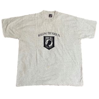 フルーツオブザルーム(FRUIT OF THE LOOM)の90s 古着 フルーツオブザルーム USA製 バックプリント シングルステッチ(Tシャツ/カットソー(半袖/袖なし))