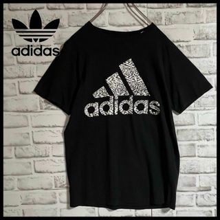 アディダス(adidas)の【人気定番デザイン】アディダス　センタービッグロゴTシャツ　薄手　黒　T17(Tシャツ/カットソー(半袖/袖なし))