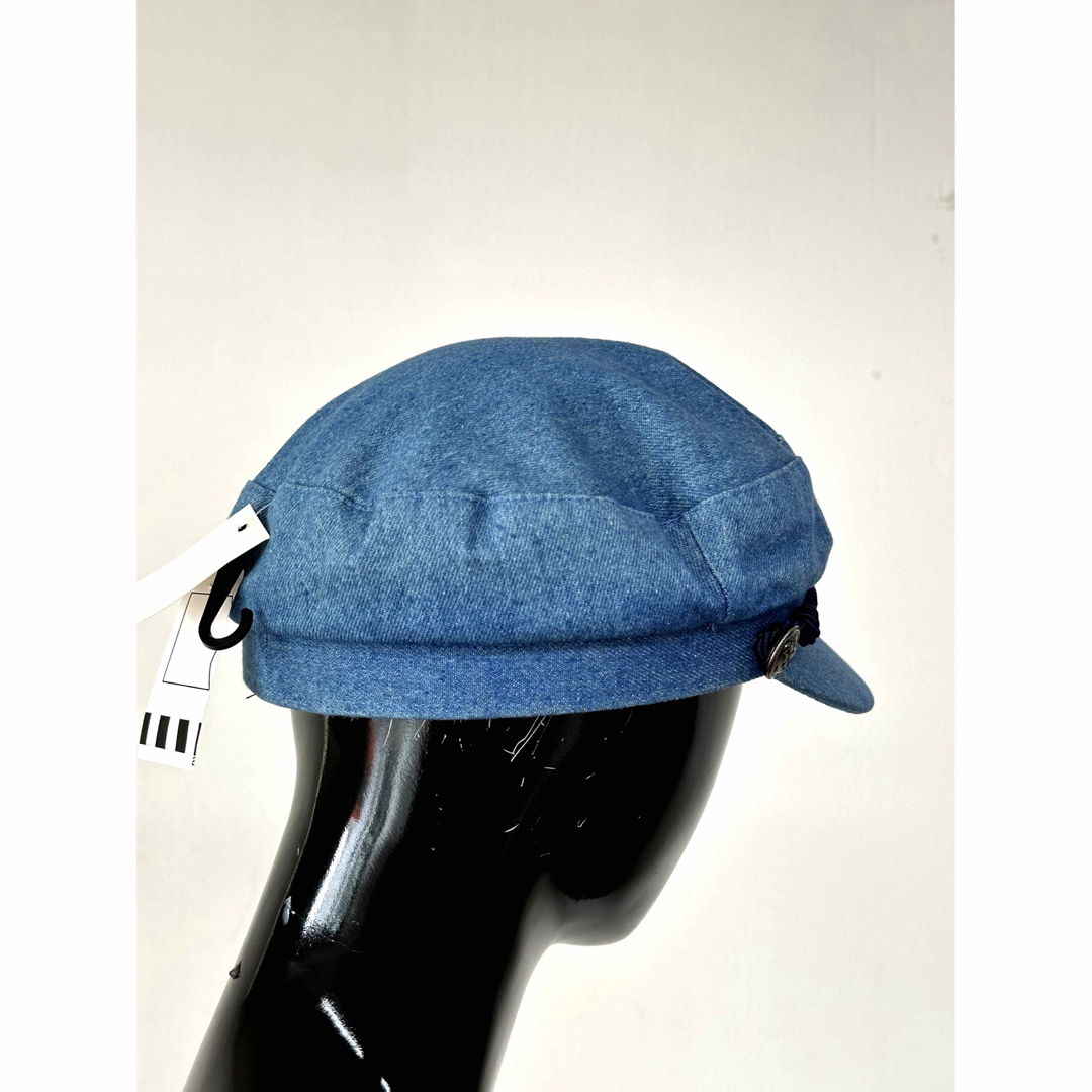 UNITED ARROWS(ユナイテッドアローズ)の新品未使用　デニムキャスケット　ゴールドボタンデザイン　フランスインポート レディースの帽子(キャスケット)の商品写真