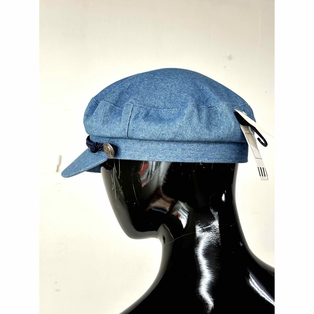 UNITED ARROWS(ユナイテッドアローズ)の新品未使用　デニムキャスケット　ゴールドボタンデザイン　フランスインポート レディースの帽子(キャスケット)の商品写真