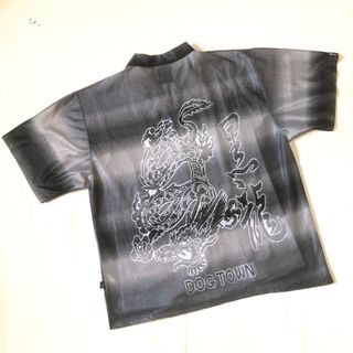 激レア DOG TOWN 黒龍 オープンカラー シアーシャツ シャドーチェック
