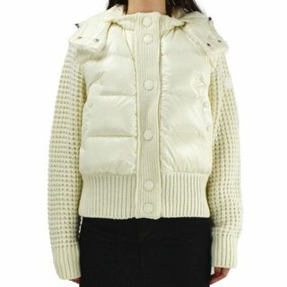 モンクレール(MONCLER)の【WHITE】モンクレール ウールカーディガン(ダウンジャケット)