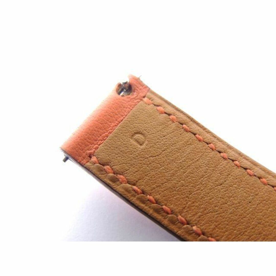 流行 エルメス Hウォッチ ベルト オレンジ レザーベルト