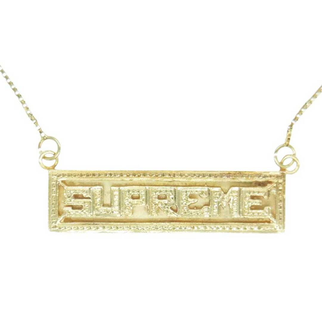 Supreme Name Plate 14K Gold Pendantネックレス
