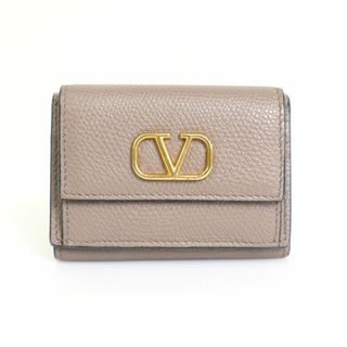 ヴァレンティノガラヴァーニ(valentino garavani)のヴァレンティノ ガラヴァーニ Valentino Garavani 三つ折り財布 Vロゴ レザー グレージュ ユニセックス 送料無料【中古】 h29523f(財布)