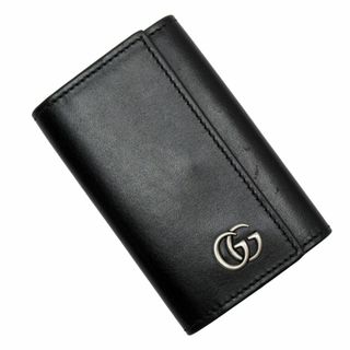 グッチ(Gucci)のグッチ GUCCI キーケース レザー ブラック ユニセックス 435305 送料無料【中古】 g3782g(キーケース/名刺入れ)