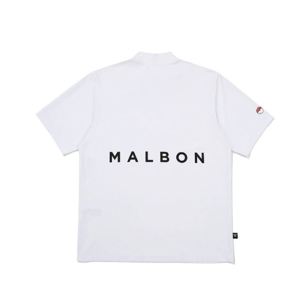 MALBON  マルボンゴルフ　モックネック　白　速乾　白M 1
