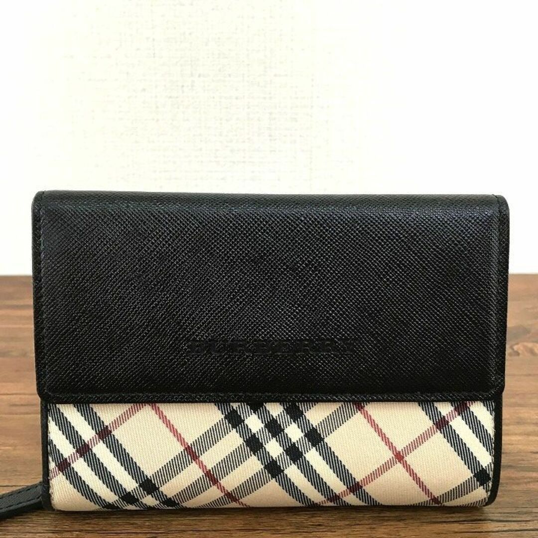 美品 BURBERRY ミディアムウォレット チェック 413