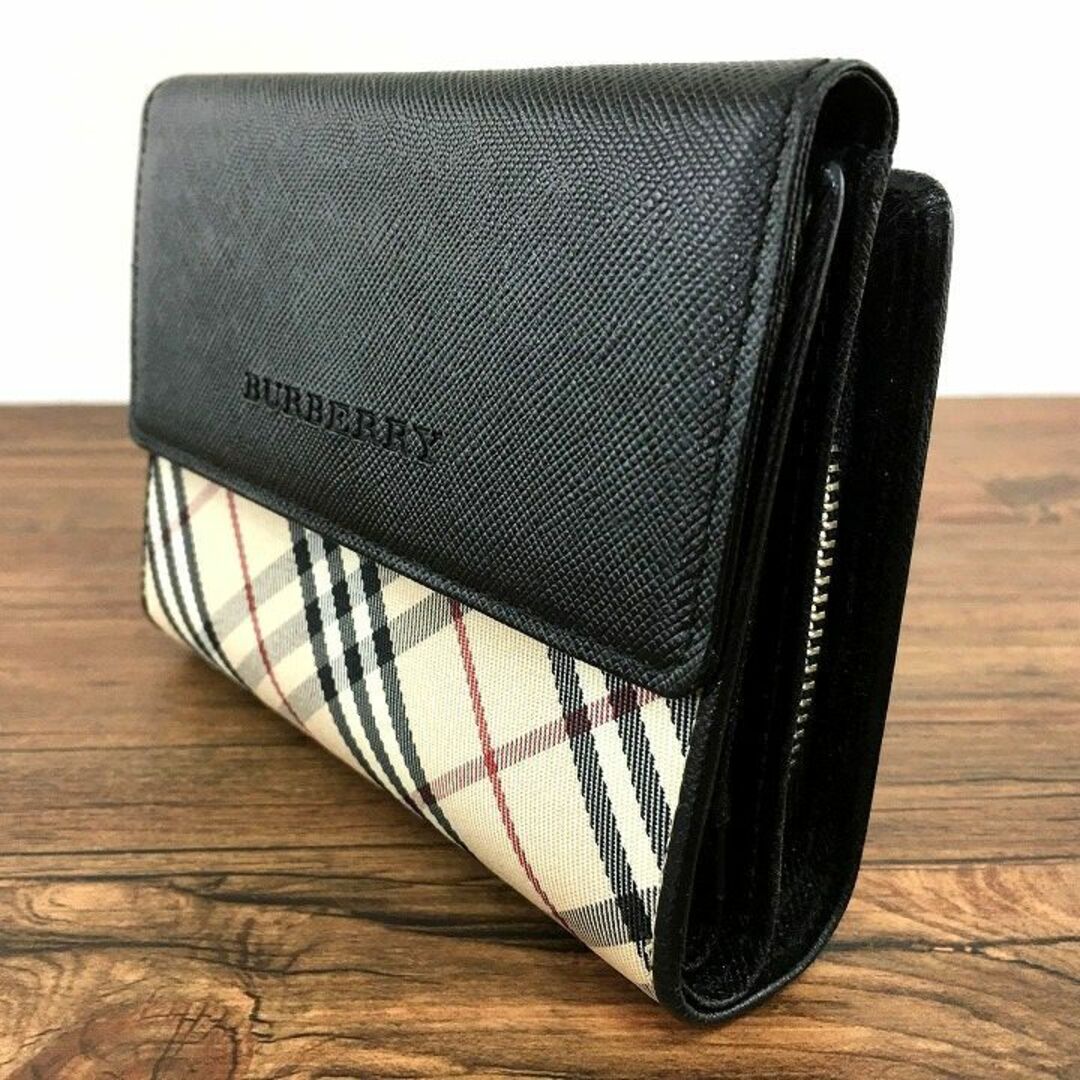 美品 BURBERRY ミディアムウォレット チェック 413