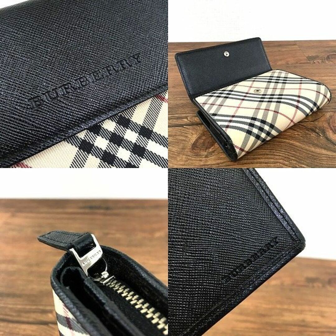 美品 BURBERRY ミディアムウォレット チェック 413