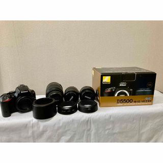 Nikon - ニコン 一眼レフ D5500 ダブルズーム+単焦点レンズセットの