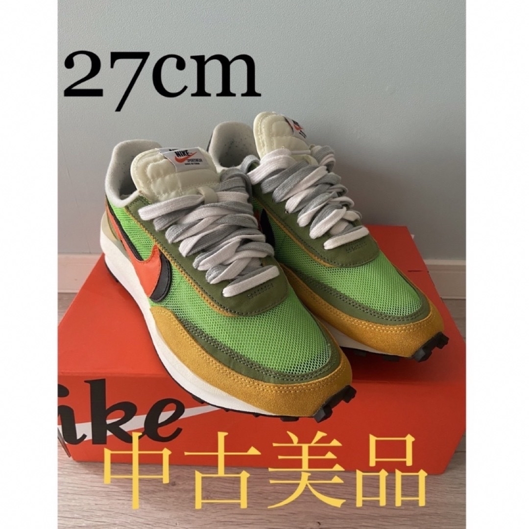 ファーストモデル NIKE sacai LDワッフル グリーンイエローオレンジ ...