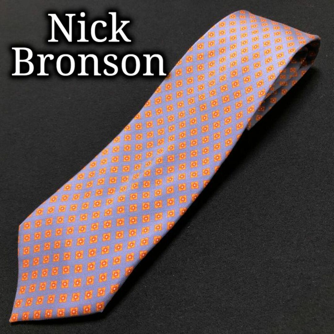 JOURNAL STANDARD(ジャーナルスタンダード)のニックブロンソン フラワー オレンジ＆グレー ネクタイ A102-B15 メンズのファッション小物(ネクタイ)の商品写真