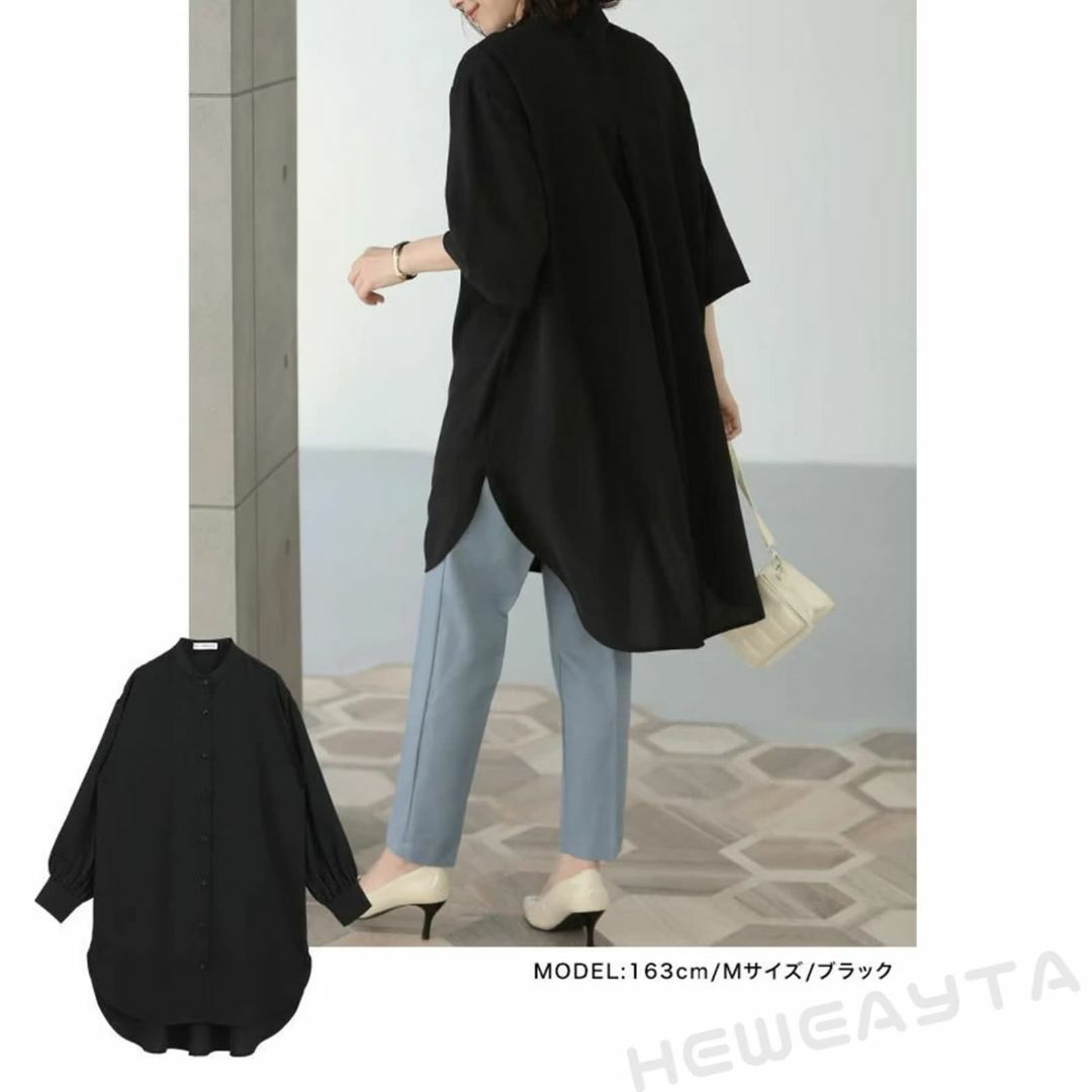 HEWEAYTA シャツワンピース レディース ワンピース ロングｔシャツ 白シ