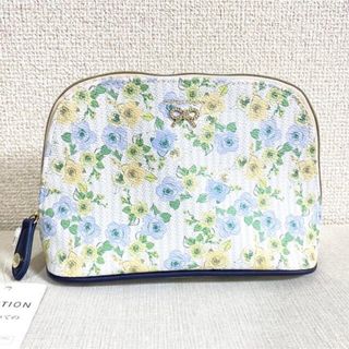 パサージュミニョン(passage mignon)のお値下げ！【新品】✳︎ passage mignon お花柄 ラウンドポーチ✳︎(ポーチ)