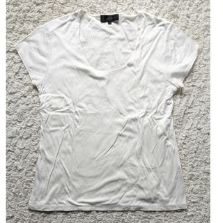 アンタイトル(UNTITLED)のUNTITLED アンタイトル●半袖 Tシャツ カットソー 44 白●中古Y(カットソー(半袖/袖なし))