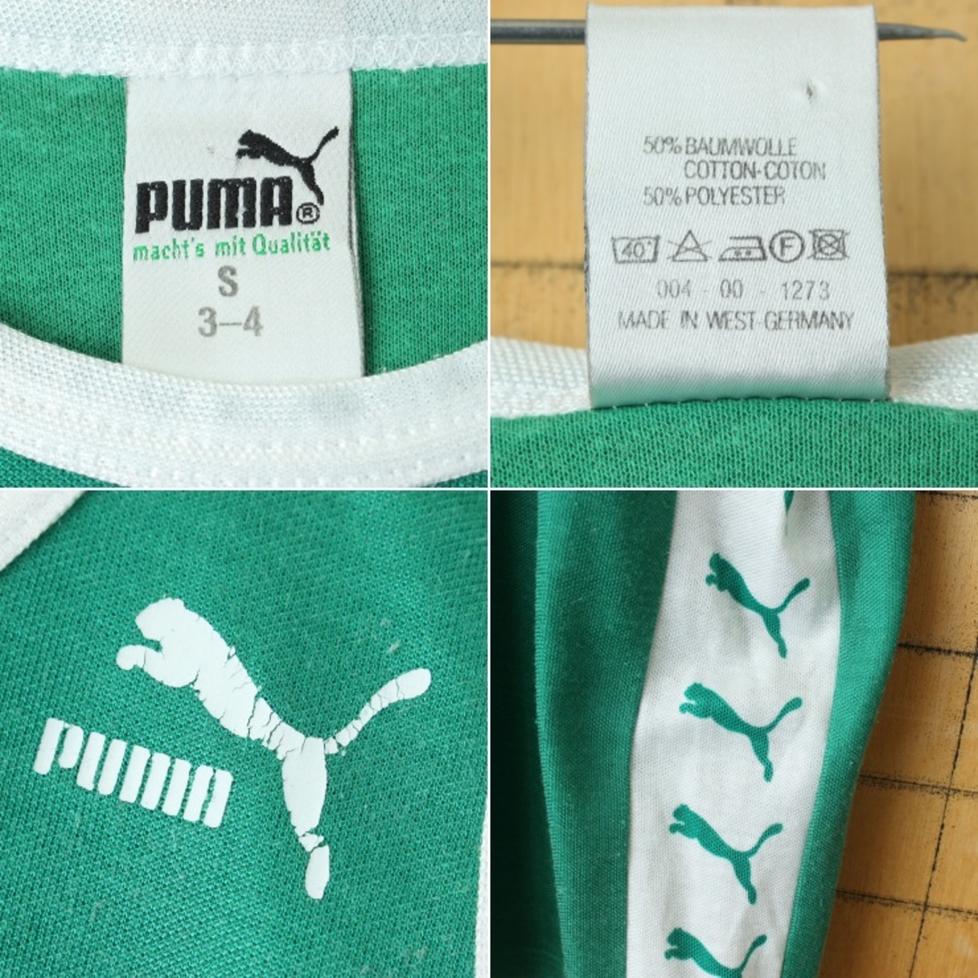 PUMA(プーマ)の80s西ドイツ製 PUMAプーマ タンクトップ グリーンS レディースM ss1 メンズのトップス(タンクトップ)の商品写真