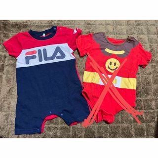 フィラ(FILA)のFILA  半袖　ロンパース　赤　白黄色　紺　夏　誕生日　かわいい(Tシャツ(半袖/袖なし))