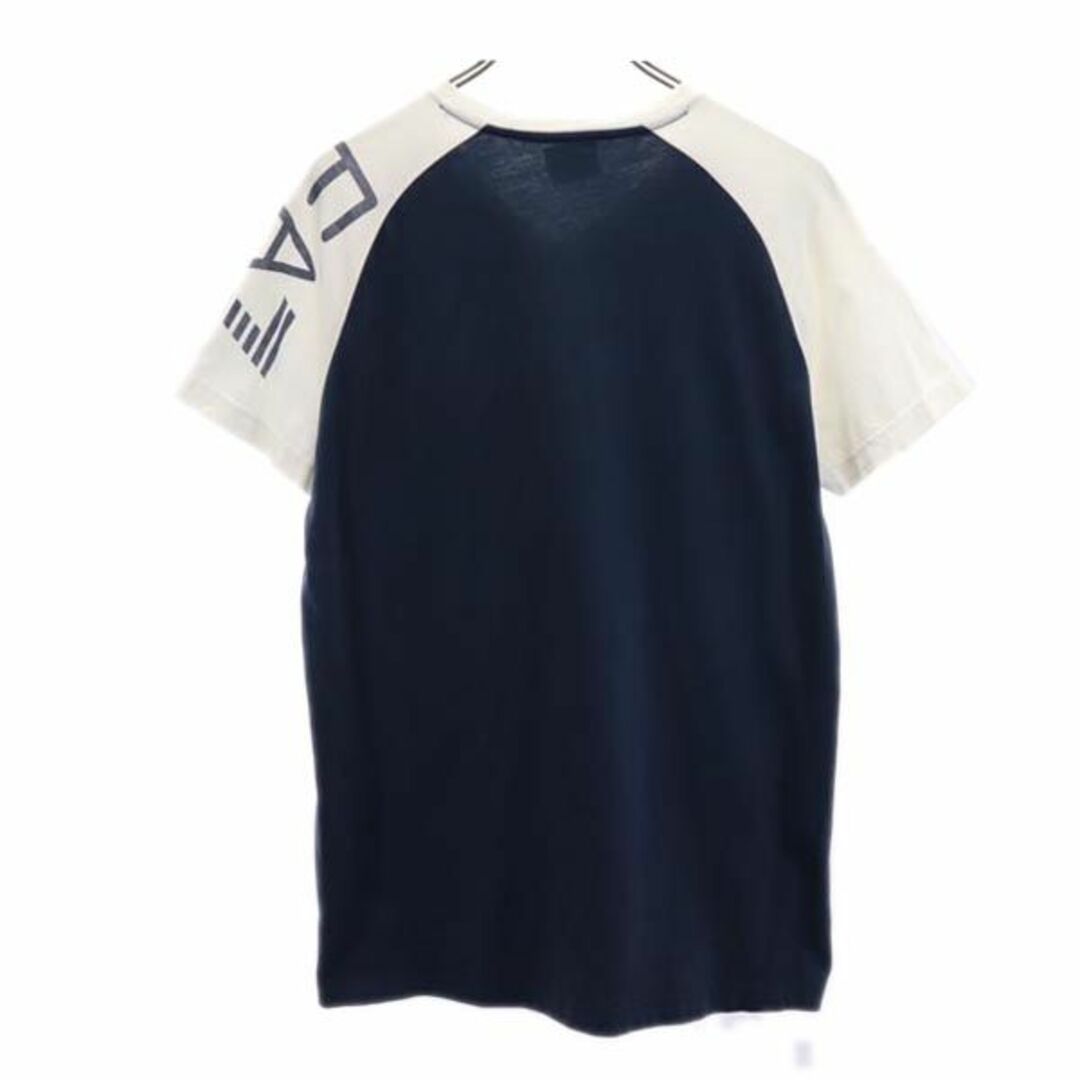 エンポリオアルマーニ イーエーセブン 半袖 Tシャツ M ネイビー系 Emporio Armani EA7 ロゴ メンズ 【中古】 【230706】 メール便可
