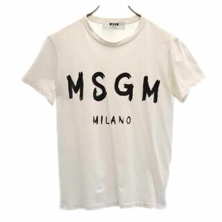 【新品】MSGM 定番ロゴプリントTシャツ レディースS